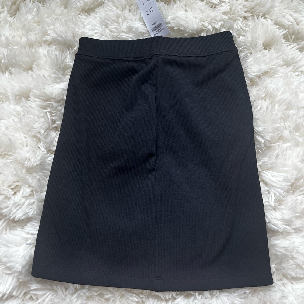 Black Ribbed Abercrombie XXS Bodycon Mini Skirt NWT